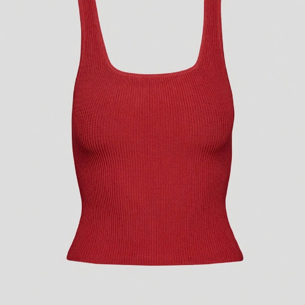 Aritzia Scarlet Ribbed Tank Top - Picture 3 of 5